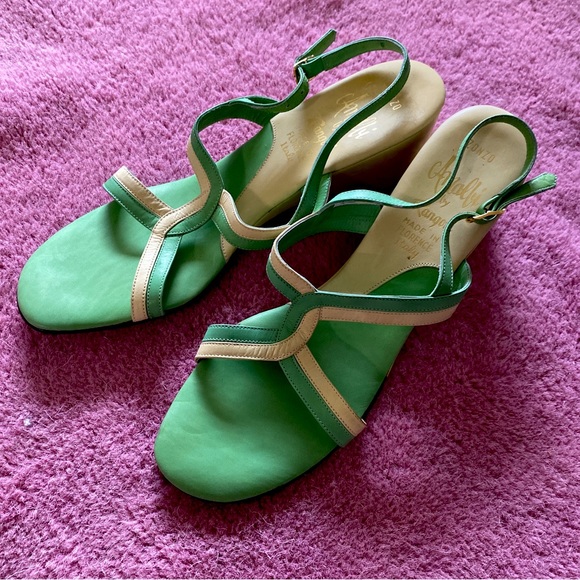 VINTAGE Y2K ITALIAN LEATHER SHOES 7.5 - Picture 1 of 11